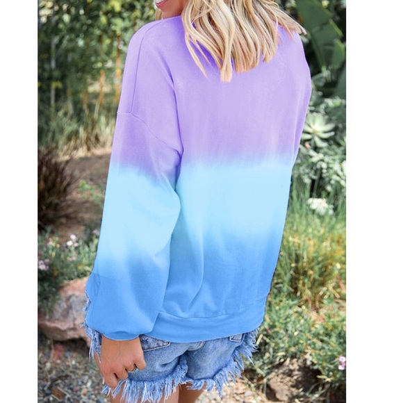 Tie-dye Crewneck Long Sleeve Loose Sweatshirts NWT - Picture 4 of 4